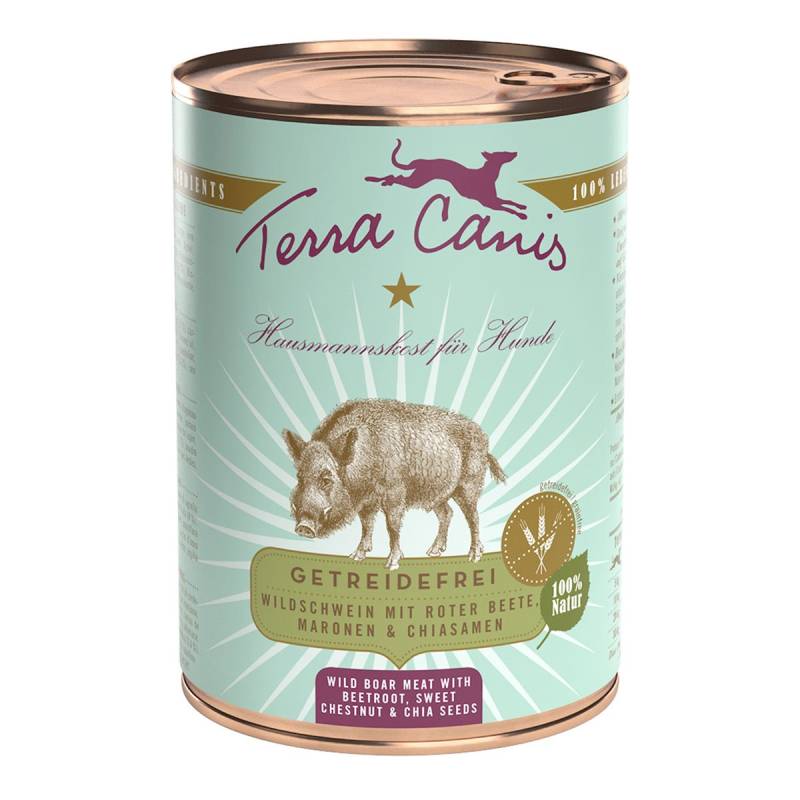 Terra Canis getreidefrei Wildschwein mit roter Beete 6x400g von Terra Canis