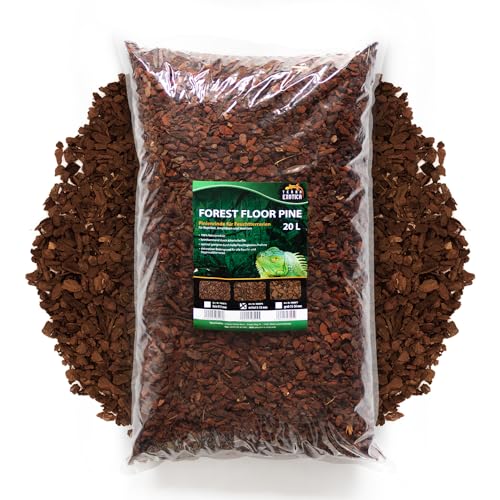 Terra Exotica Forest Floor Pine 10/20 Liter in fein, mittel, grob - Pinienrinde als Einstreu für Terrarien - Terrarienbodengrund für Reptilien, Amphibien und Insekten (20 Liter, mittel) von Terra Exotica