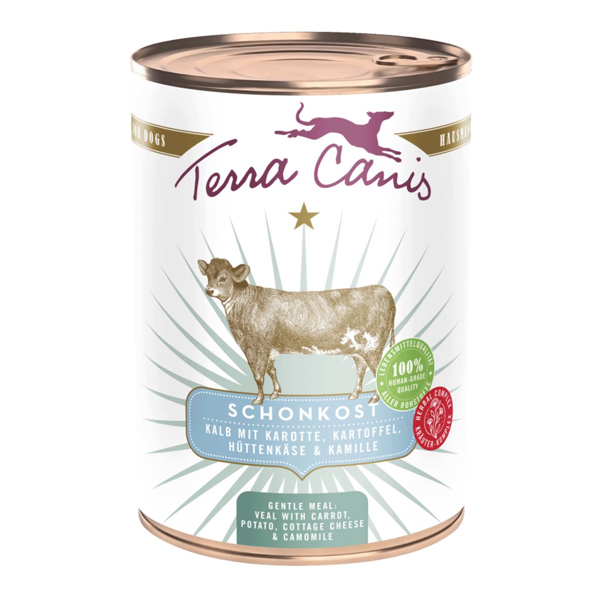 Terra Canis Schonkost Kalb, Karotte, Kartoffel, Hüttenkäse & Kamille 6x400g von Terrra Canis