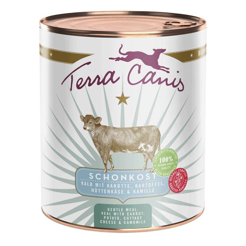 Terra Canis Schonkost Kalb, Karotte, Kartoffel, Hüttenkäse & Kamille 6x800g von Terra Canis