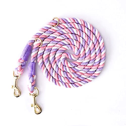 Tesitehi Multifunktionale Hundeleine aus Seil, 2,5 m, mit verstellbarem doppeltem Drehhaken, freihändig für kleine, mittelgroße und große Hunde, Laufen, Wandern, Camping, Spazierengehen (rosa Einhorn) Tesitehi Multifunktionale Hundeleine aus Seil, 2,5 m, mit verstellbarem doppeltem Drehhaken, freihändig für kleine, mittelgroße und große Hunde, Laufen, Wandern, Camping, Spazierengehen (rosa Einhorn) von Tesitehi