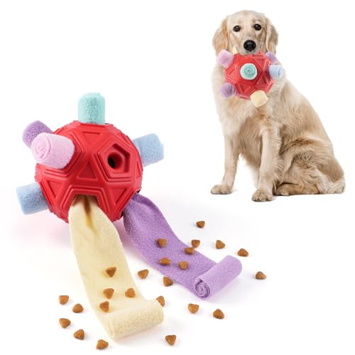 Tesytto Chewers Kauspielzeug für Hunde, interaktiver langlebiger Schnüffelball für Hunde zur Nahrungssuche,Schnüffelmatte,Slow-Food-Training,um Langeweile zu lindern und anzuregen (Einhorn Rosa) von Tesytto