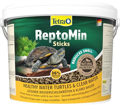 Tetra ReptoMin Sticks Schildkröten-Futter - ausgewogenes Hauptfutter für ausgewachsene Wasserschildkröten, 10 L Eimer von Tetra