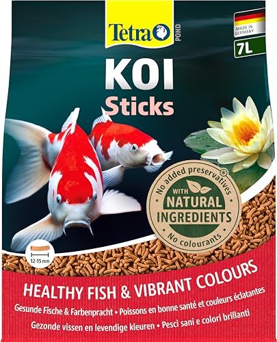 Tetra Pond Koi Sticks - Koi-Futter für farbenprächtige Fische und eine verbesserte Wasserqualität, 7 L Beutel von Tetra