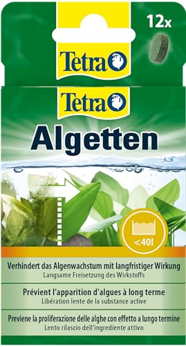 Tetra Algetten - formstabile Tabletten zur langfristigen Vorbeugung von Algen in kleinen Aquarien, 12 Tabletten von Tetra