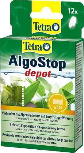 Tetra AlgoStop depot - formstabile Tabletten zur langfristigen Vorbeugung von Algen in Aquarien ab 40 L, 12 Tabletten von Tetra