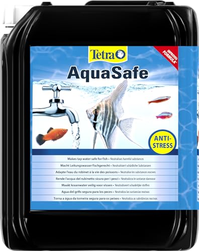 Tetra AquaSafe - Qualitäts-Wasseraufbereiter für fischgerechtes und naturnahes Aquariumwasser, neutralisiert fischschädliche Stoffe im Leitungswasser, 5 Liter Flasche von Tetra