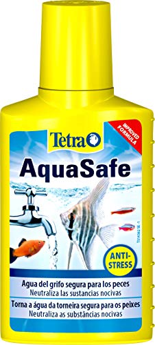 Tetra AquaSafe für Aquarienwasser, natürlich und fischfreundlich, neutralisiert schädliche Stoffe aus Leitungswasser, 100 ml Flasche von Tetra