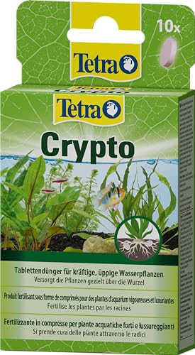 Tetra Crypto Düngetabletten - für üppige und gesunde Wurzelbildung der Wasserpflanzen im Aquarium, 10 Tabletten von Tetra