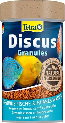 Tetra Discus Granules - Fischfutter für alle Diskusfische, fördert Gesundheit, Farbenpracht und Wachstum, 100 ml Dose von Tetra