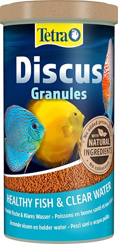 Tetra Discus Granules - Fischfutter für alle Diskusfische, fördert Gesundheit, Farbenpracht und Wachstum, 1 L Dose von Tetra