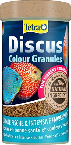 Tetra Discus Colour Granules - Fischfutter für intensive und leuchtende Farben, besonders für Diskusfische mit roter, oranger und gelber Färbung, 500 ml Dose von Tetra