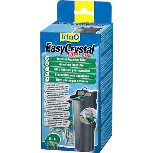 Tetra EasyCrystal Aquarium Innenfilter IN 250 - Filter für 10-40 L Aquarien, für kristallklares gesundes Wasser, einfache Pflege, intensive mechanische, biologische und chemische Filterung von Tetra