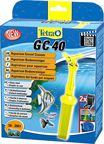 Tetra GC 40 Aquarien-Bodenreiniger mit Schlauch, Schnellstartventil und Fischschutzgitter, Mulmsauger mit Saugrohrkonstruktion, geeignet für Aquarien von 50 – 200 Liter von Tetra