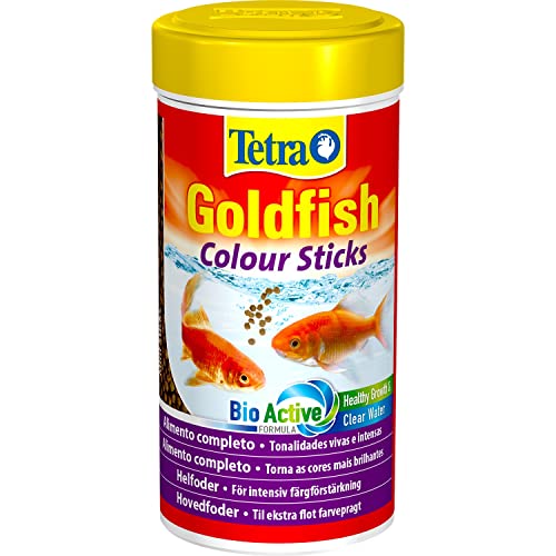 Tetra Goldfish Colour Sticks, natürliches Farbenfutter, 250 ml Dose von Tetra