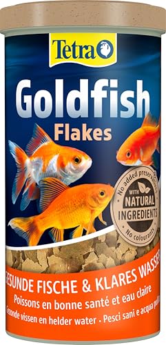 Tetra Goldfish Flakes - Flocken-Fischfutter für alle Goldfische und andere Kaltwasserfische, 1 L Dose von Tetra