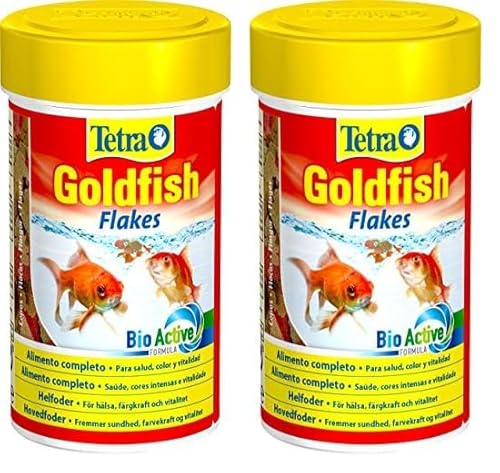 Tetra Goldfish Flakes Futter für alle Goldfische und andere Kaltwasserfische 100ml (Packung mit 2) von Tetra