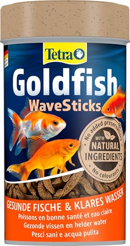 Tetra Goldfish Wave Sticks - Fischfutter in Form von wurmförmigen Futtersticks für alle Goldfische und andere Kaltwasserfische, 100 ml Dose von Tetra