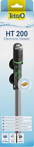 Tetra HT 200 Heizer für 255-300 L Aquarien - leistungsstarker Aquarienheizer zur Abdeckung unterschiedlicher Leistungsstufen mit Temperatureinstellknopf von Tetra