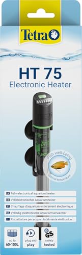 Tetra HT 75 Heizer für 60-100 L Aquarien - leistungsstarker Aquarienheizer zur Abdeckung unterschiedlicher Leistungsstufen mit Temperatureinstellknopf von Tetra