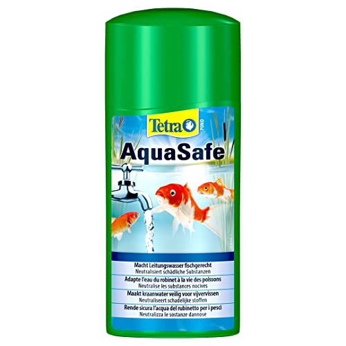 Tetra Pond AquaSafe - Wasseraufbereiter für Teiche - Passt Leitungswasser an das Leben der Fische - angereichert mit wichtigen Inhaltsstoffen und setzt die Grundlagen für EIN gesundes Leben - 500 ml von Tetra