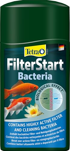 Tetra Pond FilterStart - hochaktiven Bakterienmix aus Filter- und Reinigungsbakterien, verlängert die Reinigungsintervalle des Teichfilters, 1 Liter von Tetra