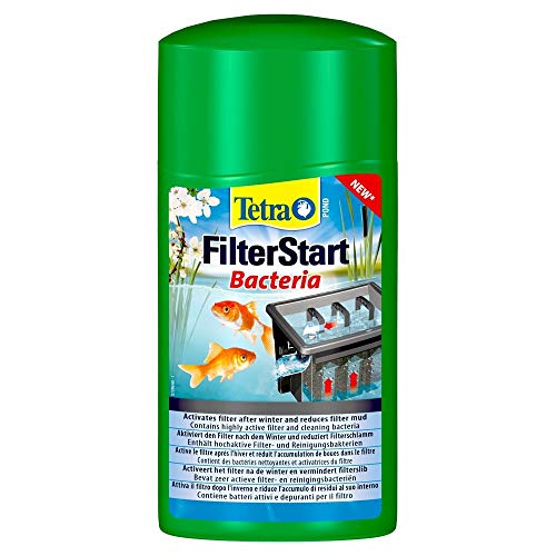 Tetra Pond FilterStart - hochaktiven Bakterienmix aus Filter- und Reinigungsbakterien, verlängert die Reinigungsintervalle des Teichfilters, 1 Liter von Tetra