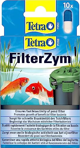 Tetra Pond FilterZym - begünstigt das Wachstum nützlicher Filterbakterien, aktiviert die biologische Reinigungskraft des Filters im Teich, 1 Packung (10 Kapseln) von Tetra