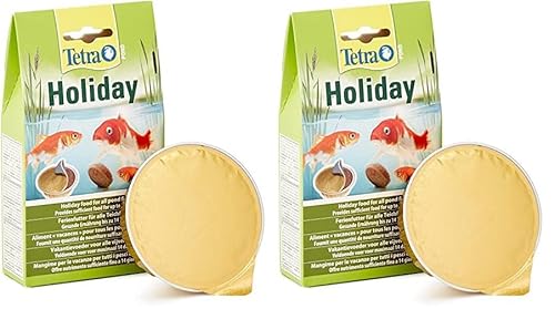 Tetra Pond Holiday - Ferienfutter für alle Teichfische, gesunde Ernährung für bis zu 14 Tage, 1 x Gelfutterblock, 98 g (2er Pack) von Tetra