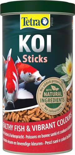 Tetra Pond Koi Sticks - Koi-Futter für farbenprächtige Fische und eine verbesserte Wasserqualität, 1 L Dose von Tetra