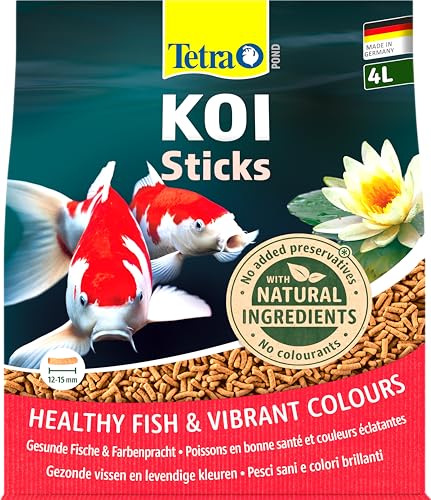 Tetra Pond Koi Sticks - Koi-Futter für farbenprächtige Fische und eine verbesserte Wasserqualität, 4 L Beutel von Tetra