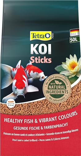 Tetra Pond Koi Sticks - Koi-Futter für farbenprächtige Fische und eine verbesserte Wasserqualität, 50 L Sack von Tetra