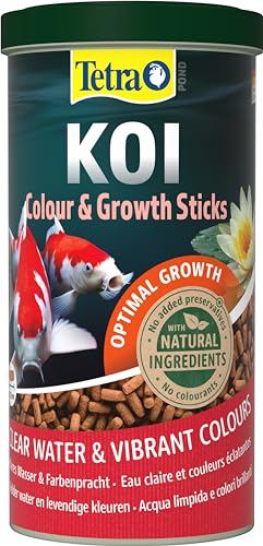 Tetra Pond Koi Sticks Colour & Growth - Koi-Futter für natürliche Farbenpracht & gesundes Wachstum von größeren Koi-Fischen, 1 L Dose von Tetra