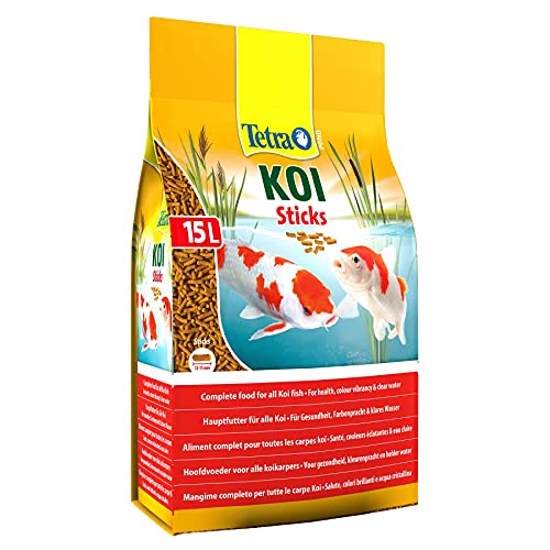 Tetra Pond Koi Sticks - Koi-Futter für farbenprächtige Fische und eine verbesserte Wasserqualität, 15 L Beutel von Tetra