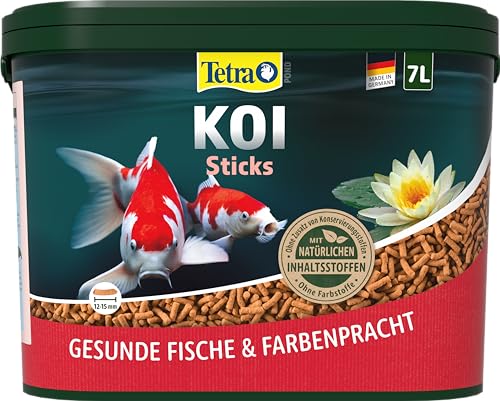 Tetra Pond Koi Sticks - Koi-Futter für farbenprächtige Fische und eine verbesserte Wasserqualität, 7 L Eimer von Tetra