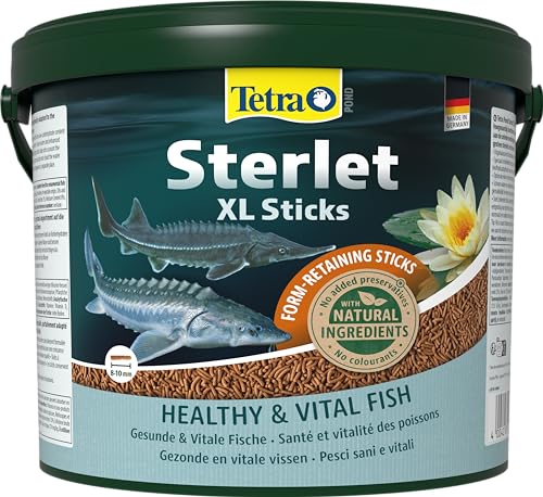 Tetra Pond Sterlet XL Sticks - Fischfutter für größere im Teich lebende Sterlets und Störe, berücksichtigen das natürliche Fressverhalten, 5 L Eimer von Tetra