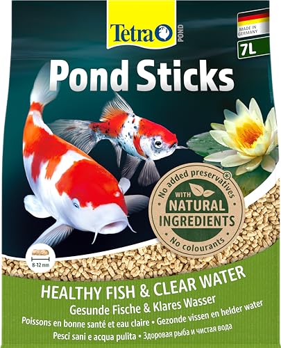 Tetra Pond Sticks - Fischfutter für alle Teichfische, unterstützt gesunde Fische und klares Wasser im Teich, 7 L Beutel von Tetra