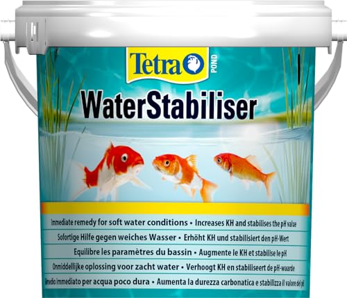 Tetra Pond WaterStabiliser - stabilisert wichtige Wasserwerte, optimiert den KH- und pH-Wert im Gartenteich, beugt weichem Teichwasser vor, 1,2 kg Eimer von Tetra