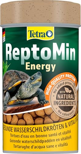 Tetra ReptoMin Energy Schildkröten-Futter - ausgewogenes, nährstoffreiches Premiumfutter mit Krill & Garnelen, 100 ml Dose von Tetra