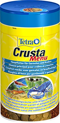 Tetra Crusta Menu - 4in1 Futter mit Sticks, Pellets, Wafern und Granules für Garnelen und Krebse, für eine abwechslungsreiche Ernährung, 100 ml Dose (1er Pack) von Tetra