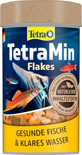 TetraMin Flakes - Fischfutter in Flockenform für alle Zierfische, ausgewogene Mischung für gesunde Fische und klares Wasser, 100 ml Dose von Tetra