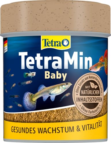 TetraMin Baby - Fischfutter in Form von Mikro-Flocken für die Zierfischbrut bis 1cm Länge, spezielles Wachstumsfutter, 66 ml Dose von Tetra