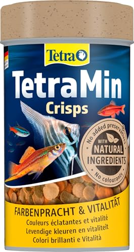 TetraMin Crisps - Fischfutter für alle Zierfische, nährstoffreiche Mischung für gesunde Fische und klares Wasser, 100 ml Dose von Tetra