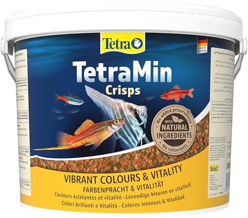 TetraMin Crisps - Fischfutter für alle Zierfische, nährstoffreiche Mischung für gesunde Fische und klares Wasser, 10 L Eimer von Tetra