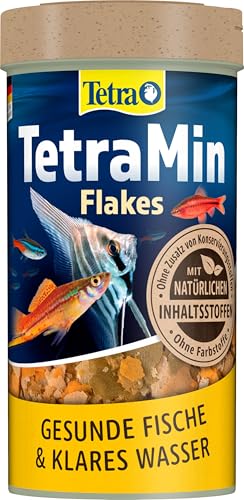 TetraMin Flakes - Fischfutter in Flockenform für alle Zierfische, ausgewogene Mischung für gesunde Fische und klares Wasser, 250 ml Dose von Tetra