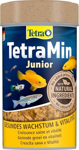 TetraMin Junior - Fischfutter in Form von kleinen Flocken für heranwachsende Jungfische ab 1cm Länge, spezielles Wachstumsfutter, 100 ml Dose von Tetra