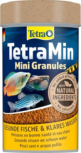 TetraMin Mini Granules - langsam absinkendes Fischfuter für kleine Zierfische wie z.B. Salmler und Barben, 100 ml Dose von Tetra