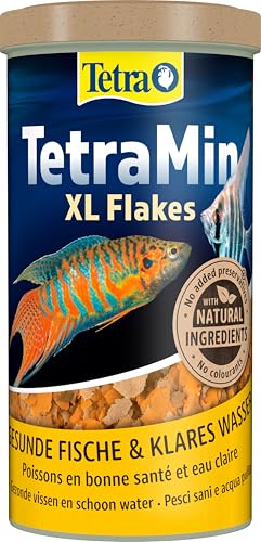 TetraMin XL Flakes - Fischfutter in Flockenform für größere Zierfische, ausgewogene Mischung für gesunde Fische und klares Wasser, 1 L Dose von Tetra