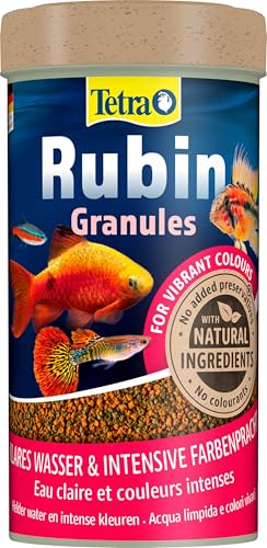 Tetra Rubin Granules - Fischfutter in Granulatform mit natürlichen Farbverstärkern, ideal für alle Fische in der mittleren Wasserschicht des Aquariums, 250 ml Dose von Tetra