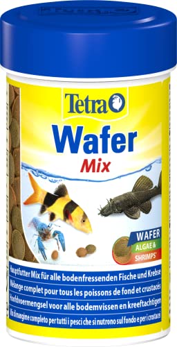 Tetra Wafer Mix - Fischfutter für alle Bodenfische (z.B. Welse) und Krebse, für gesundes Wachstum und eine bessere Widerstandskraft, 100 ml von Tetra